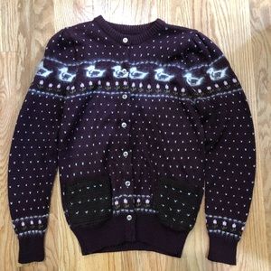 Vintage knit duck cardigan